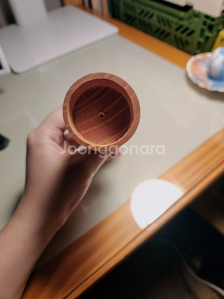 빈티지 우드 촛대 원목 테이퍼 캔들 홀더 내추럴 티라이--1