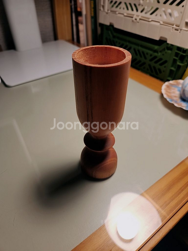 빈티지 우드 촛대 원목 테이퍼 캔들 홀더 내추럴 티라이--2
