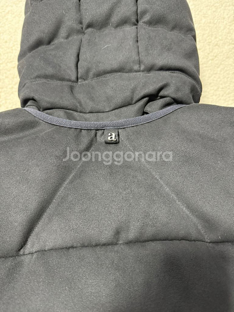알레그리 스웨이드 가디건 후드 패딩 자켓 100 L--4