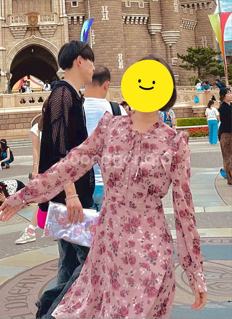 디즈니 로엠 콜라보 장미 백설공주 원피스--3