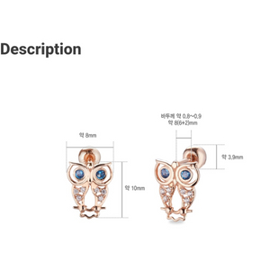 14k 푸른눈의 부엉이 피어싱