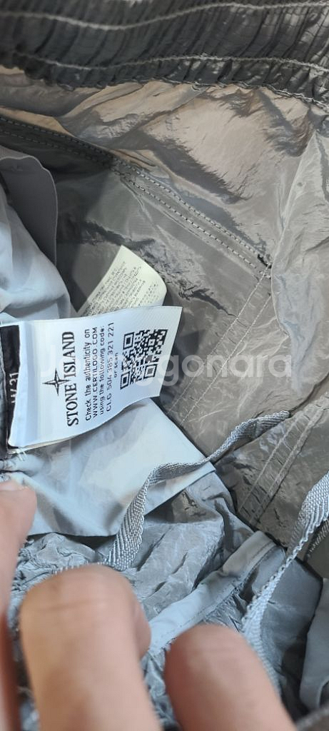 스톤아일랜드 나일론 메탈 조거팬츠 그레이 31--2
