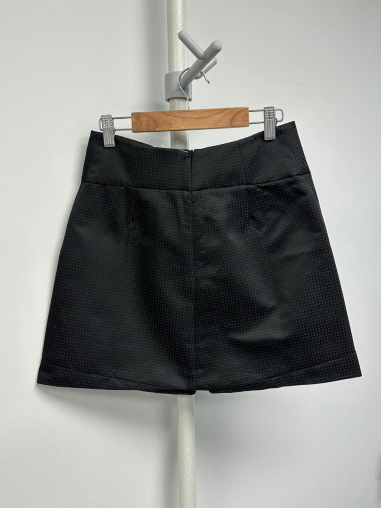 엠포리오 아르마니 절개 디자인 도트 스커트--3