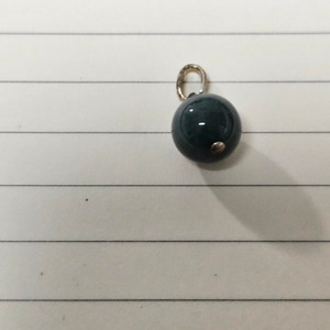 9.7mm 레이크그린비취 천연석 실버 펜던트