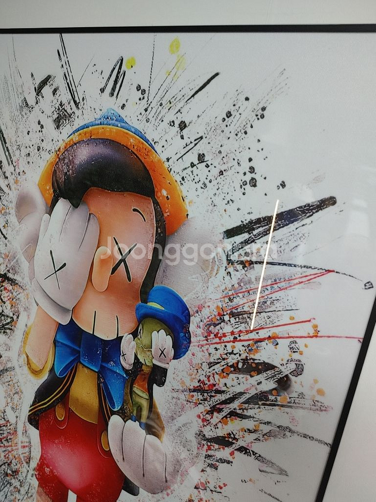 루이비통 풍 카우스 피노키오 브릭베어 그림액자 대형그림--2