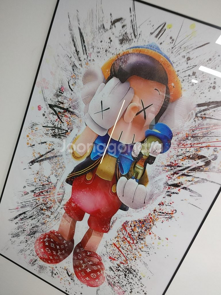 루이비통 풍 카우스 피노키오 브릭베어 그림액자 대형그림--3