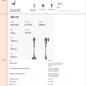 다이슨 gen5 디텍트컴플리트sv23 (블루/코퍼)