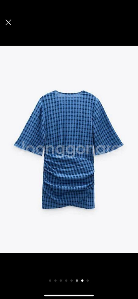 [중고]ZARA 체크 랩 미니원피스(size : xs)--5