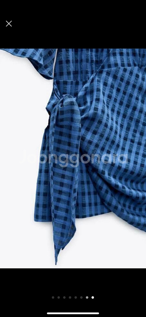 [중고]ZARA 체크 랩 미니원피스(size : xs)--6