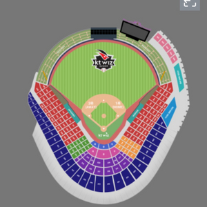 10월 1일 KT vs SSG 1루 스카이존 4연석