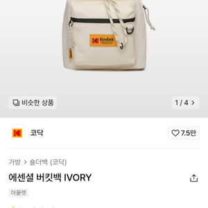 이쁜데 품절된 코닥 에센셜 버킷백