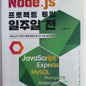 Node.js 프로젝트 투입 일주일 전 고승원저