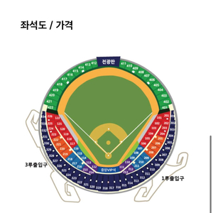 10월 2일 와일드카드 1차전 3루 오렌지석통로 4연석