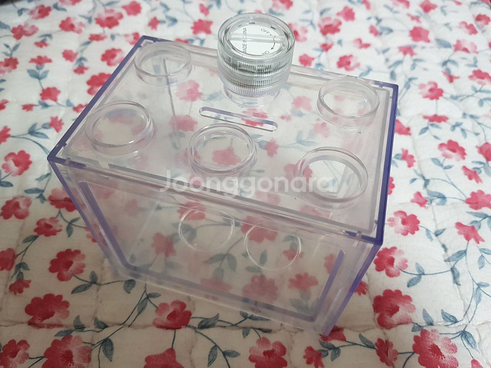 미니 LED 블럭 투명 어항 인테리어 소품 저금통--4