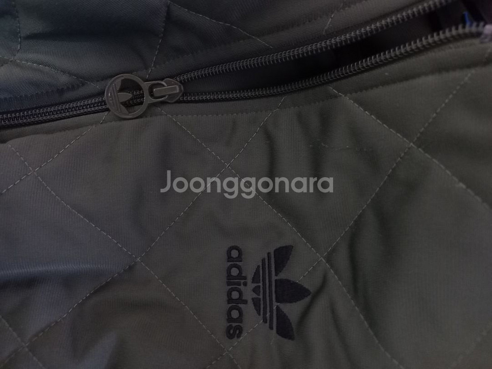 아디다스 희귀 대장급 퀄팅 카키 트랙탑 져지집업 90--2