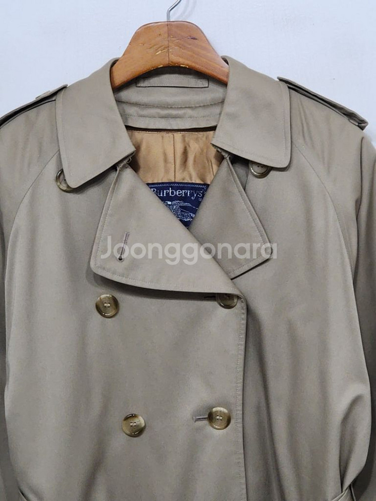 (L) 버버리 트렌치코트 베이지 더블 내피세트 벨트--1