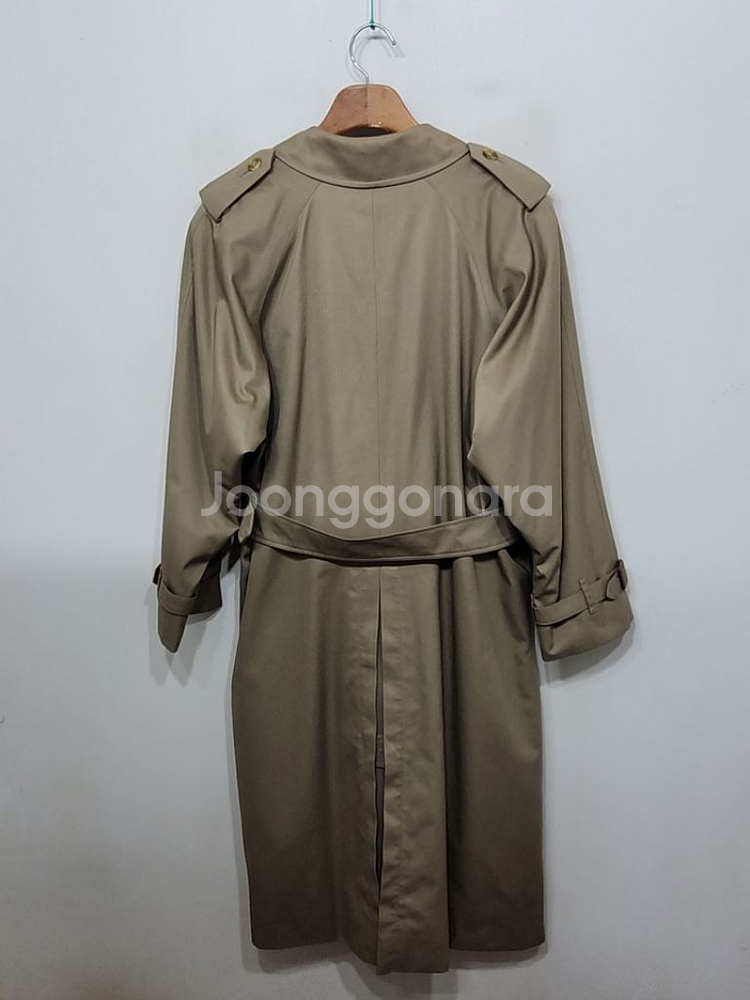 (L) 버버리 트렌치코트 베이지 더블 내피세트 벨트--5