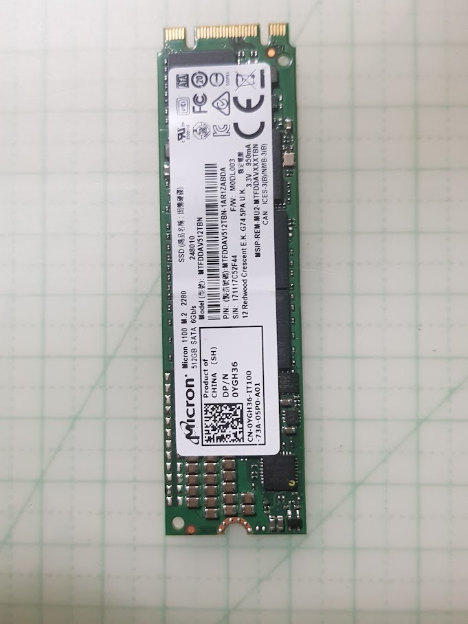 M.2 SATA 512GB 마이크론 40,000원