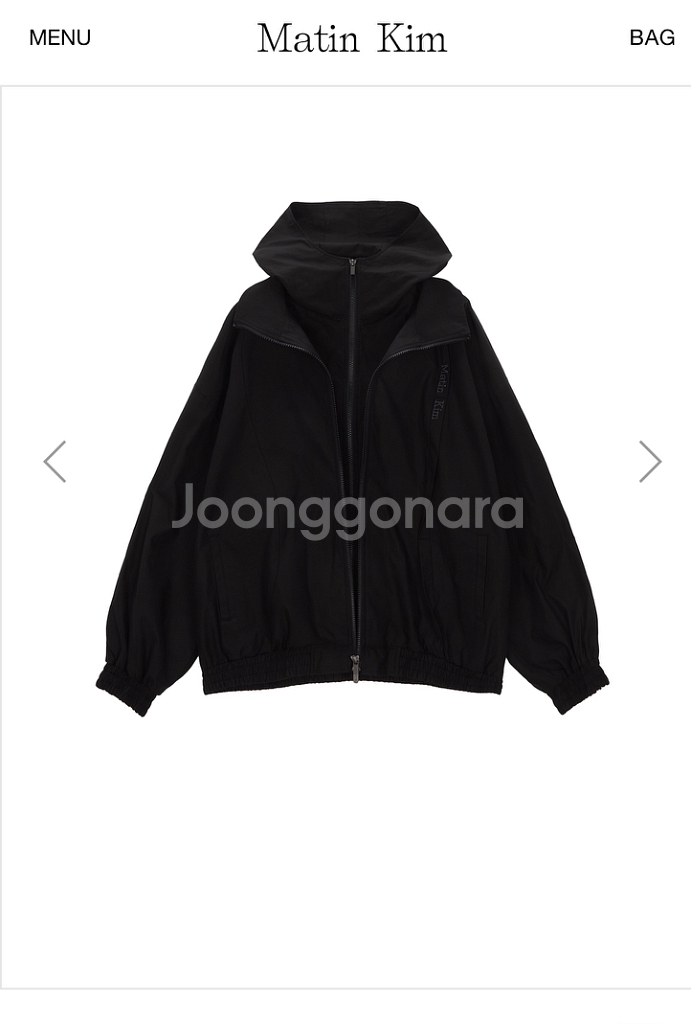 마뗑킴 레이어드 후드 벌룬점퍼--1