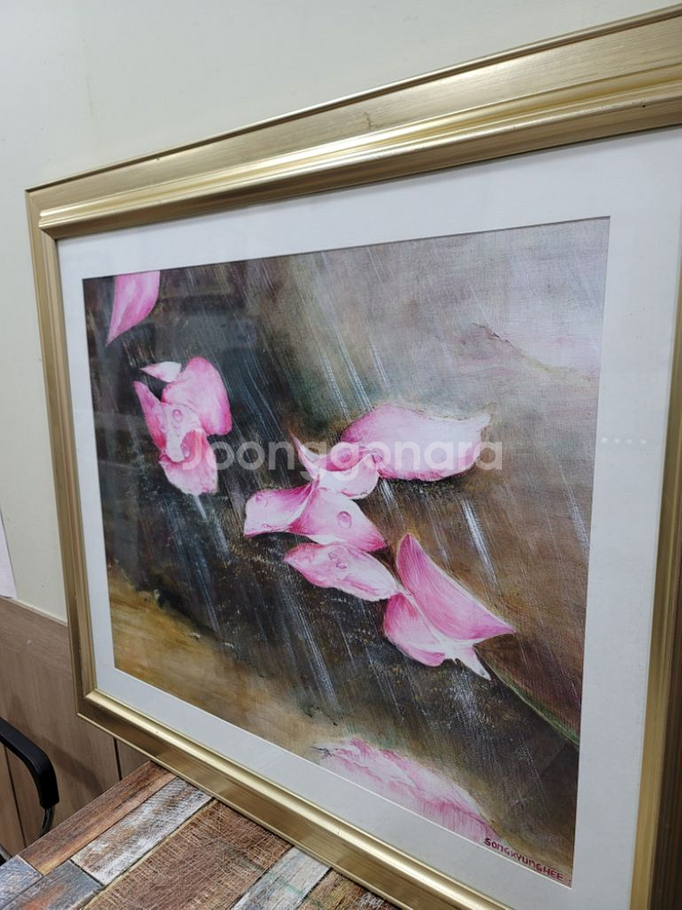 송경희작가 유화 그림 꽃잎--2