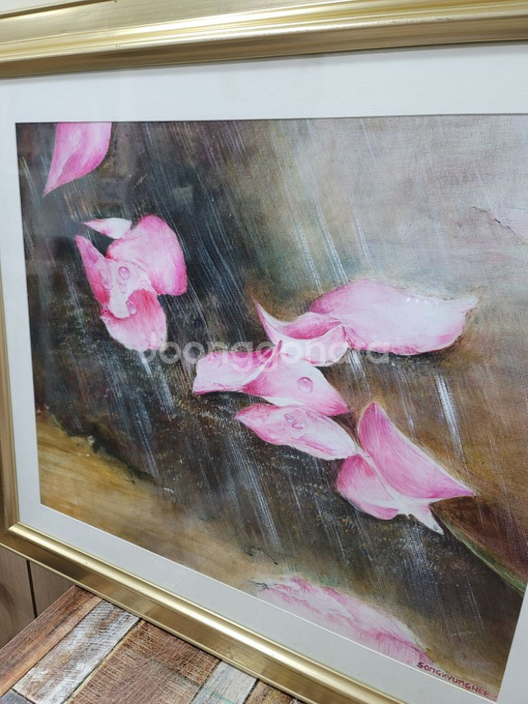 송경희작가 유화 그림 꽃잎--3