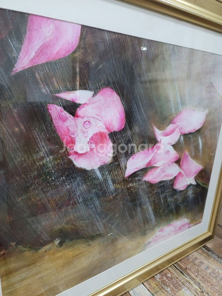 송경희작가 유화 그림 꽃잎--6