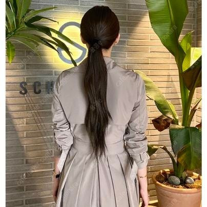 새상품) 마리마켓 트렌치원피스 롱마리 M 브라운 이미지