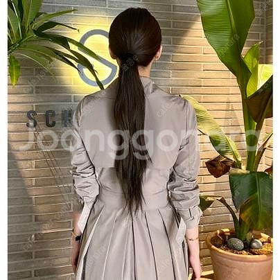 새상품) 마리마켓 트렌치원피스 롱마리 M 브라운--5