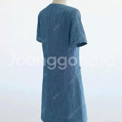 새상품) 마리마켓 데님 린넨 진주 원피스 M--3