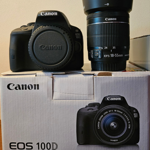 캐논 카메라 100D + 18-55mm 렌즈 민트급