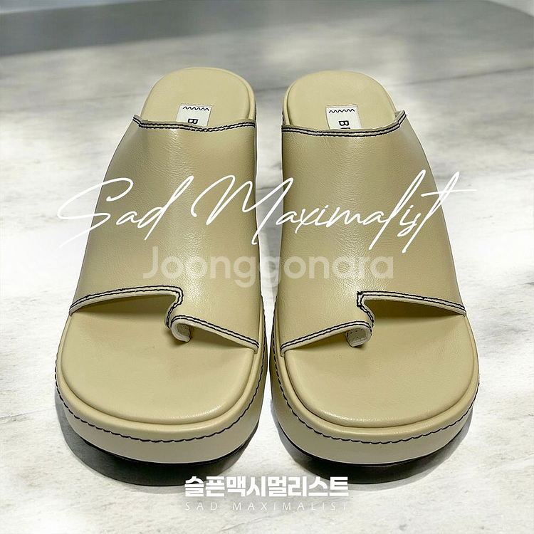 230~250 스티치 통굽 뮬 쪼리 슬리퍼 힐_0117--5