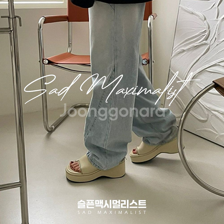 230~250 스티치 통굽 뮬 쪼리 슬리퍼 힐_0117--6