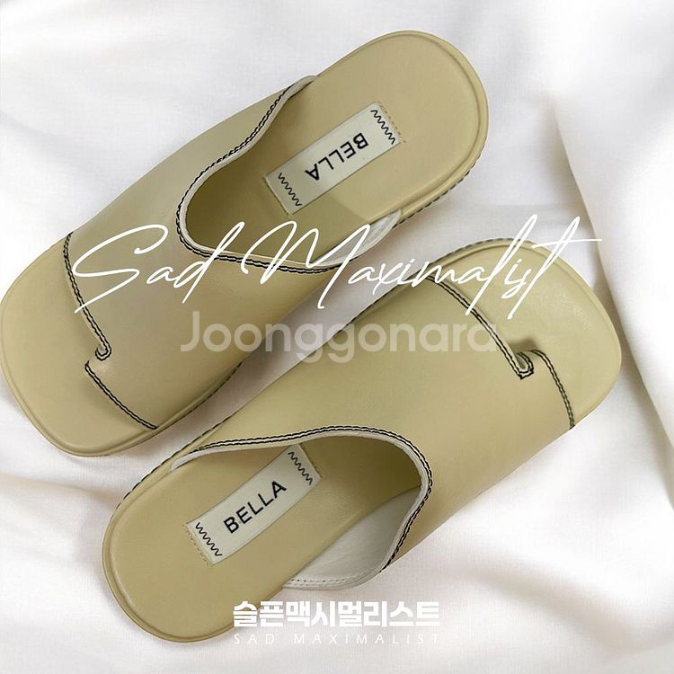 230~250 스티치 통굽 뮬 쪼리 슬리퍼 힐_0117--4