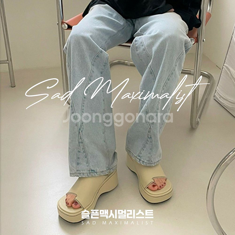 230~250 스티치 통굽 뮬 쪼리 슬리퍼 힐_0117--7