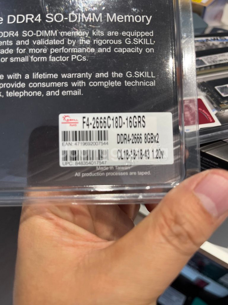지스킬 ddr4 so-dimm f4-2666c 미개봉--2