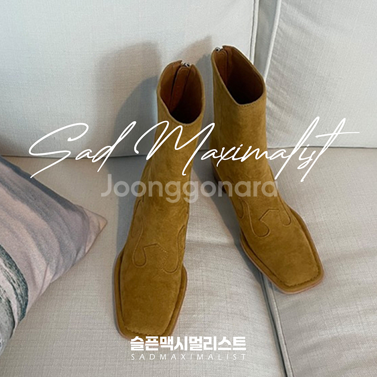 225~250 스웨이드 앵클부츠 미들힐 3컬러_0149--2
