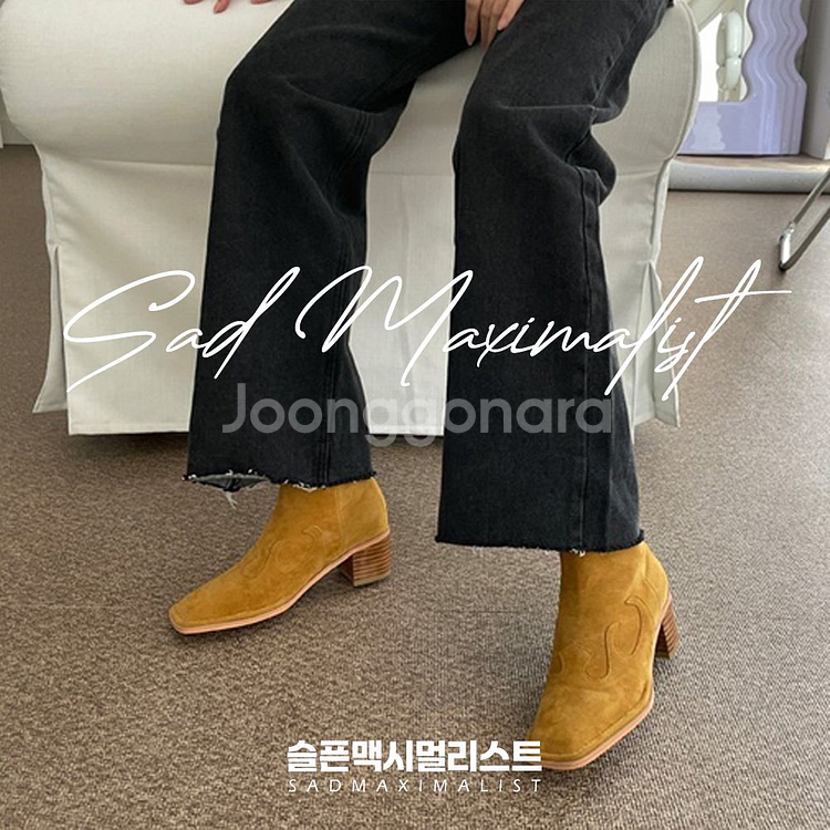 225~250 스웨이드 앵클부츠 미들힐 3컬러_0149--4