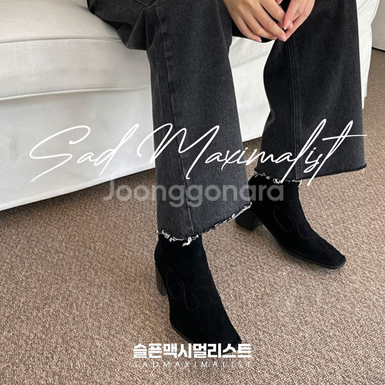225~250 스웨이드 앵클부츠 미들힐 3컬러_0149--7