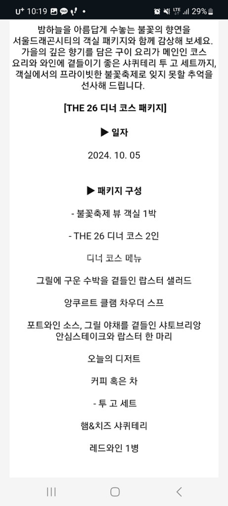 불꽃축제 확정뷰 이비스스타일 1박 디너코스 포함--1