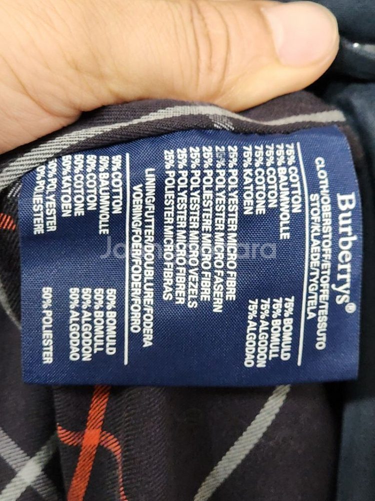 (XL) 버버리 트렌치코트 네이비 싱글 롱코트 벨트--4