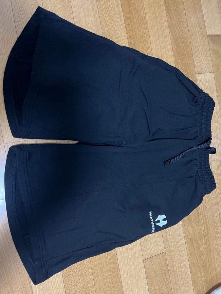 허그본 7부 버뮤다팬츠 2개일괄 (백메란지, 블랙)--1