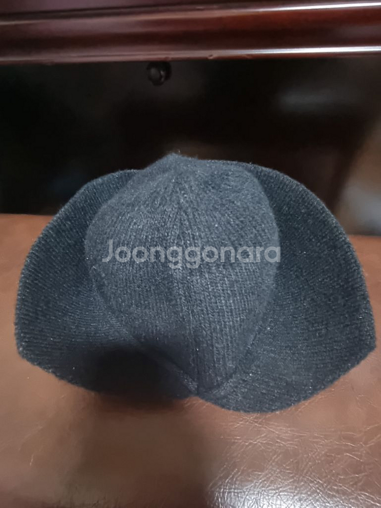 유아동 울 뜨개 챙모자 블랙--1