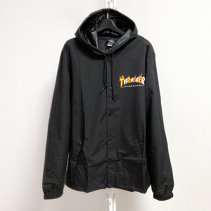 (새제품) Thrasher 트레셔 코치자켓 블랙 라지