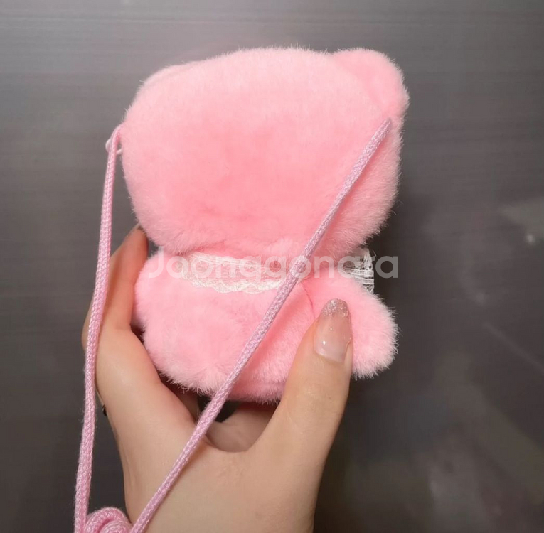 고전 키티 이치고 베어 딸기곰 인형 파우치--2