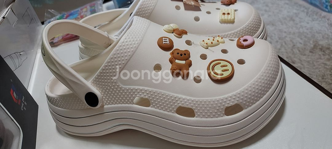 새상품)발편한~예쁜 키높이 아쿠아슬리퍼 쿠키리본 샌들--2