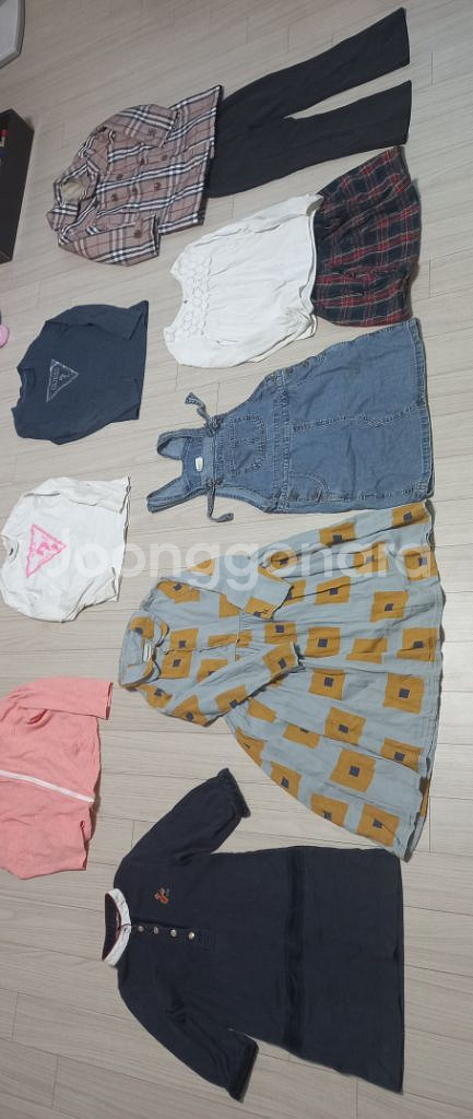 130호 여아옷 원피스 멜빵치마 게스 블라우스--1