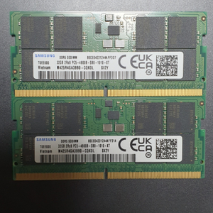 노트북 삼성 ddr5 32기가 2개. 4800mhz