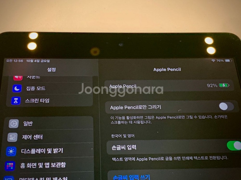 S급 애플펜슬1세대 + 엘라고케이스포함--5