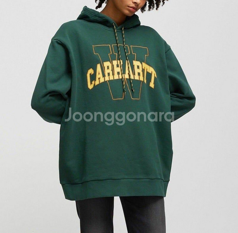 (새상품) CARHARTT 칼하트 공용 그린 로고 후드--2