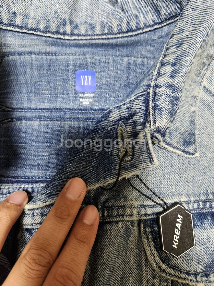 [XL새제품]USA이지갭발렌시아가 패디드 데님자켓 청자--1